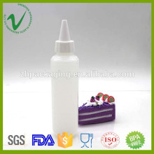 Food grade HDPE round disposable sauce plastic dropper bottle 4oz